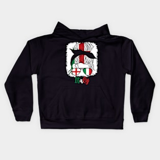 Italy Italia Half English Half Italian Girl Mother's Day Kids Hoodie